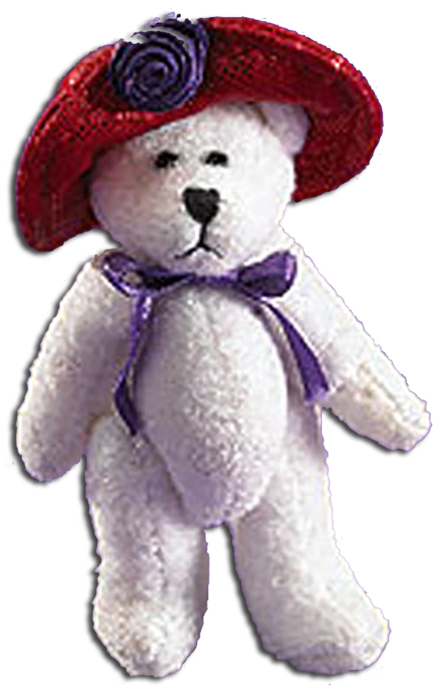 Boyds Red Hat Society Teddy Bear Lapel Pin
- introduced Spring 2005 and has been
retired
- The tiniest plush Red Hat bear of them
all! Fully jointed lil' bear features a
built-in pin so you can wear her any
where you go! Guaranteed to go with
any Red Hat outfit! Officially licensed
by the Red Hat Society
- not a toy
