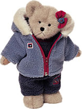 teddy bear with zippers and buttons