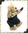 Boyds Henley Fitzhampton -  (introduced Spring 1999 and has been retired)  Henley is dressed in his navy romper and tea-dyed Sailor Collar trimmed in the crimson Stars and navy Stripes we so proudly Hail!  He has golden brown Chenille fur.  6 inches and poseable