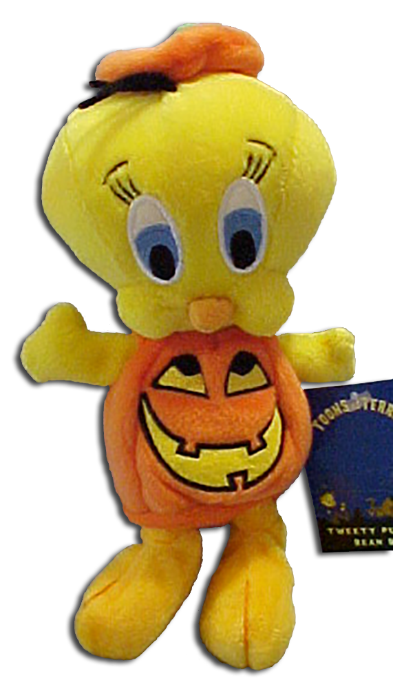 Tweety is all dressed up for Halloween. He looks adorable as a little Pumpkin.