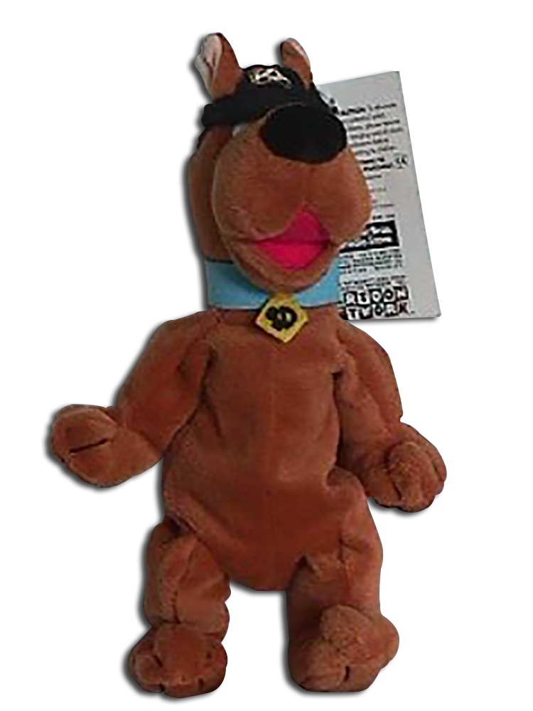 Scooby Doo is dressed in his baseball hat with a slice of Pizza on the front ready to celebrate Father's Day!