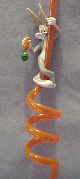 Looney Tunes Taz, Tweety, Bugs Bunny and Slyvester make wonderful silly straws and float spoons