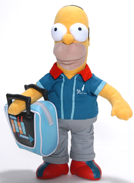 The Cartoon Family, The Simpsons has gathered here.  Now you can give Bart and his family cuddly hugs with these soft plush dolls. These dolls can talk just like Homer and Bart!