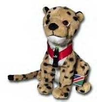 Coca Cola plush Cheetahs are cuddly soft stuffed animals. He wears a tag which describes information about Coca Cola in the country the Cheetah came from.
