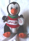 Coca Cola Hockey Player Penguin Bean Bag Plush- (item number #0263)