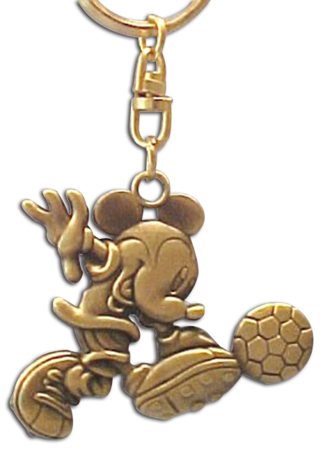 These beautiful Brass and Metal keychains have Minnie and Mickey playing many sports from being a Ballerina to playing Soccer!