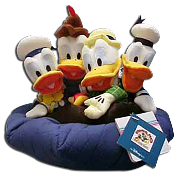 The adorable Donald Duck and his friends and nephews, are all dressed up as these Disney Store Plush Bean Bags.