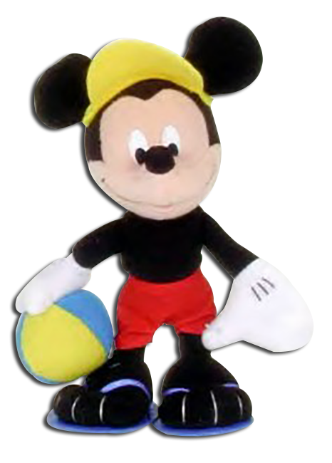 Mickey Mouse, Minnie Mouse, Goofy and Pluto are all ready for some Summer fun as these adorable Disney plush toys. Each one carries a Summertime activity from a beach ball to a towel.