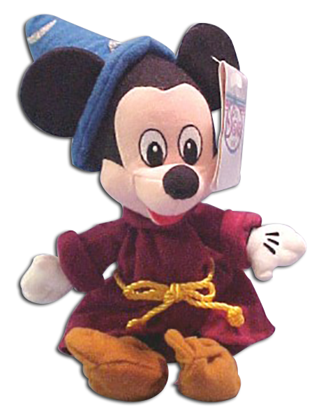 Disney Store Bean Bag Plush Fantasia Sorcerer Mickey