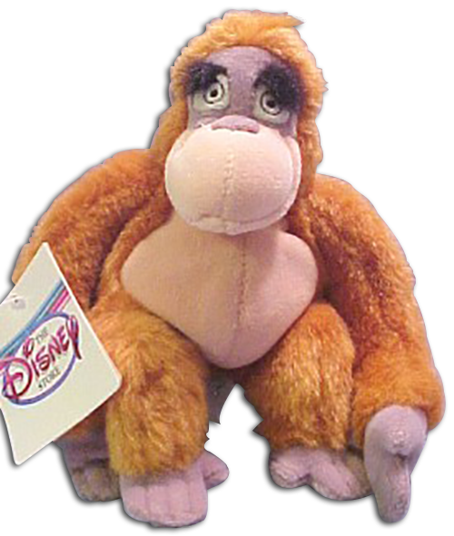 Disney Store Bean Bag Plush Jungle Book's King Louie Orangutan Stuffed Animal