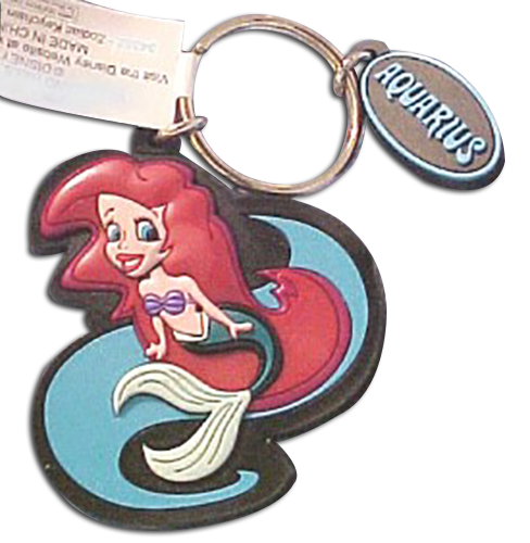Ariel and Sebastian Zodiac Keychains
