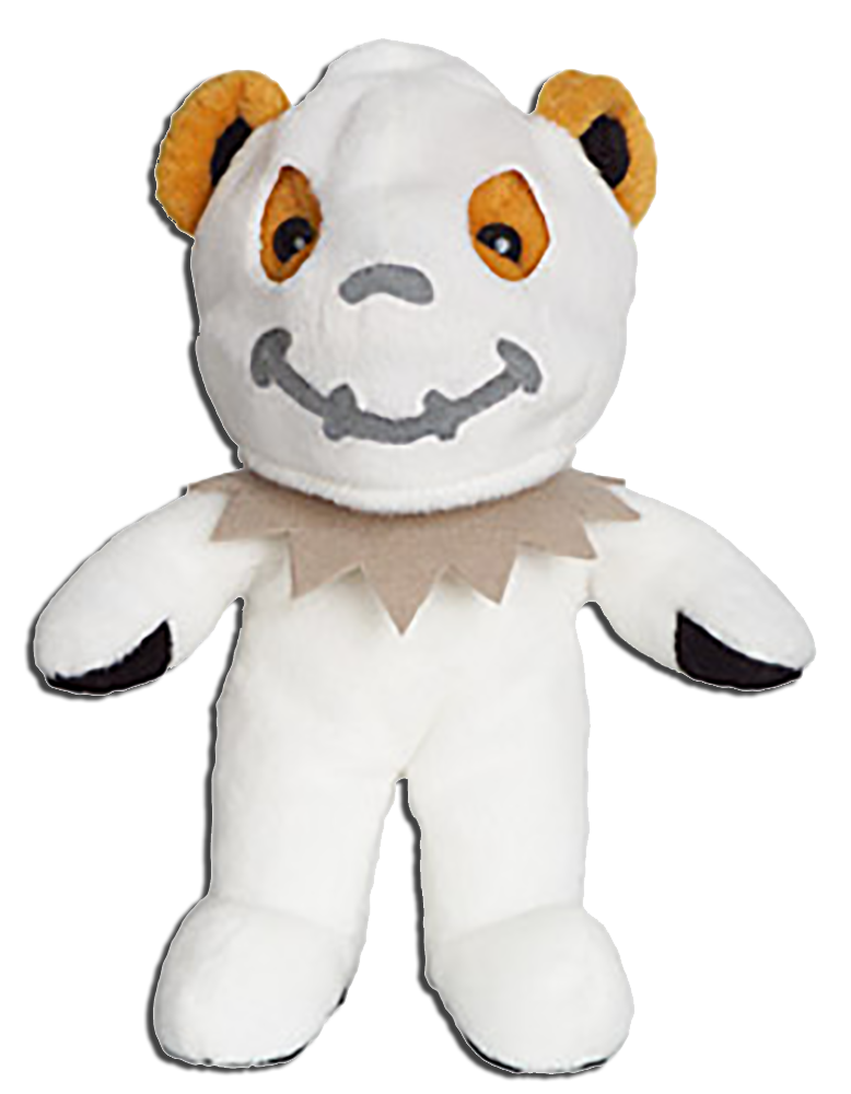 The Grateful Dead Deadie Teddy Bears have a Halloween Limited Edition Ghost named Great Beyond.