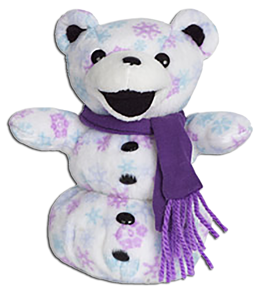 The Grateful Dead Deadie Teddy Bears have a Christmas Limited Edition Snowman named Chillin