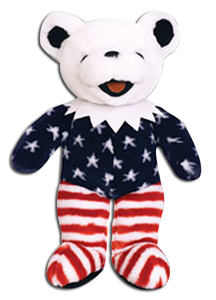 Grateful Beanie Bears and Plush are adorable bears that are cute, fuzzy, and come in  psychedelic colors.  They come in Adorable Patriotic Editions Uncle Sam, Minutemen and MORE!