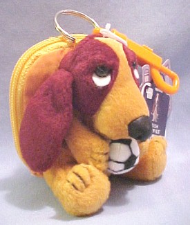 Hushpuppies Basset Hound Chantilly with Soccer Ball Treasure Keeper Clip On Key Ring
- made by Applause