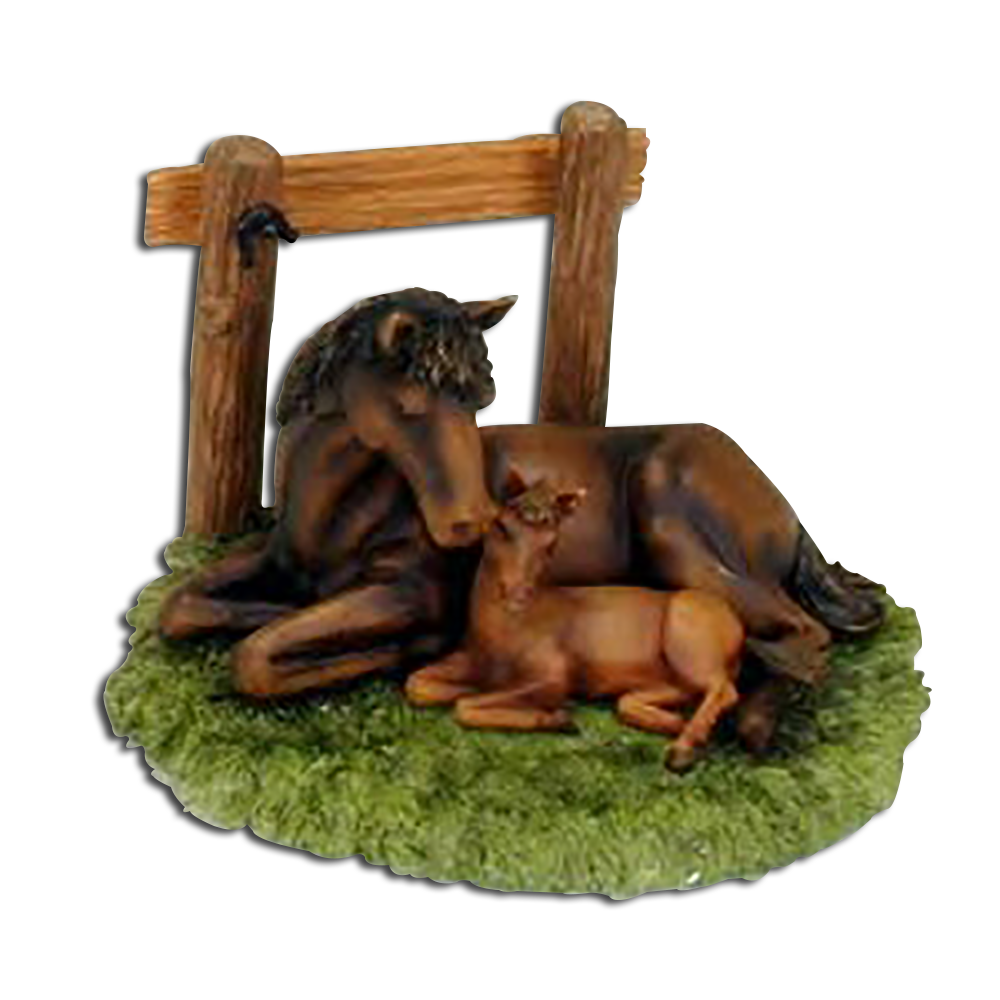 lou rankin horse pig figurines sculpture