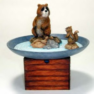 Well sculpted and crafted animal home decor from figurines to tabletop waterfalls.