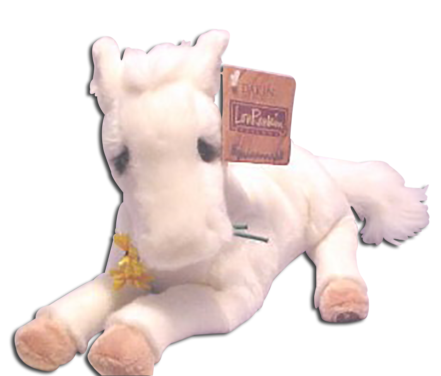 lou rankin stuffed animal figurine bianca horse realistic plush toy