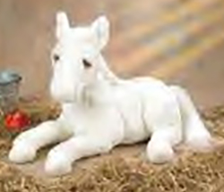Bianca Horse is a large cuddly soft plush stuffed animal.
