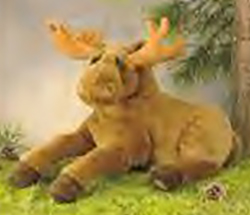 Miles the Moose is a large cuddly soft plush stuffed animal. Lou Rankin's Large Plush Collection are very large stuffed animals with life like eyes and expressions.