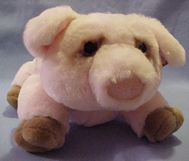 Wilfred the Pig is adorable and part of the Lou Rankin Little Friends Collection. Just the right size plush stuffed animals.