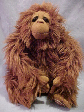 Clyde the Orangutan is adorable and part of the Lou Rankin Little Friends Collection. Just the right size plush stuffed animals.