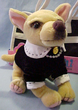 The adorable Chihuahua from the Movie Legally Blonde, Bruiser, is here and ready to share adorable outfits and accessories from the Legally Blonde Collection.