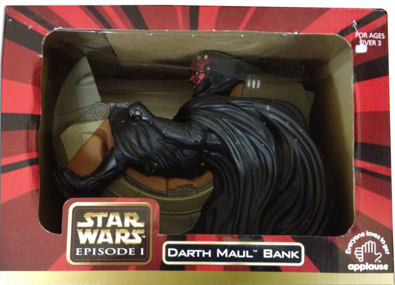 Inside Original Packaging Star Wars Episode 1 Darth Maul Riding His Sith Speeder Piggy Bank