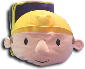 Bob the Builder can now lay down and take a nap with his fans.  This adorable Pillow and Blanket are easy to store.