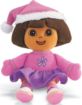 Nick Jr. Noggin Dora the Explorer and Diego Christmas Plush Dolls