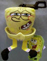 SpongeBob Plush Clip On Embarrassed - Tag reads: I seem to have forgotten something