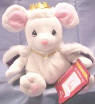 Precious Moments Tender Tail Bean Bag Plush #3 A Christmas Tale Squea King Mouse - "While Clarice was playing with her nutcracker ornament, a strange little mouse arrived out of a crack. He called himself the SqueaKing and asked if he could take Clarice to a beautiful land filled with yummy holiday sweets. Clarice's nutcracker ornament didn't want her to go with the SqueaKing because she'd be out past her bedtime without him to look after her. One of SqueaKing's soldiers arrived in time to offer a suggestion."