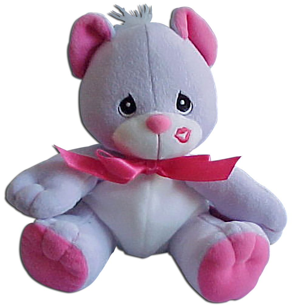 Precious Moments Tender Tail Bean Bag Plush Lavender Mouse with Kiss on Face - Limited Edition