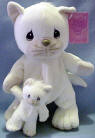 Precious Moments Tender Tail Plush Momma Cat and 1 Kitten
