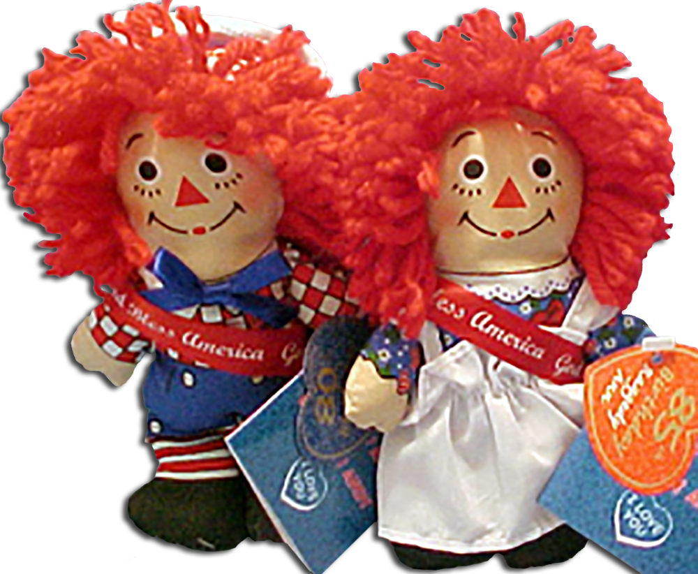 The EXTREMELY Limited Sets of Raggedy Ann & Andy as Uncle Sam and the Statue of Liberty, along with the God Bless America Rag Dolls.