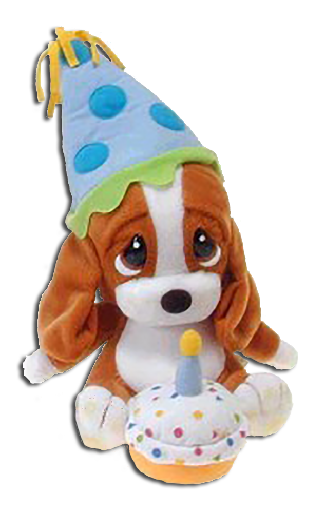 Sad Sam and Honey Basset Hounds are dressed up in their Birthday Hats and party finest as these adorable cuddly soft plush stuffed animals.