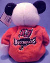 the back of the salvino's bammer bean bag plush tampa bay buccaneers teddy bear