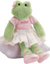 gund ballerina green frog stuffed animal in tutu
