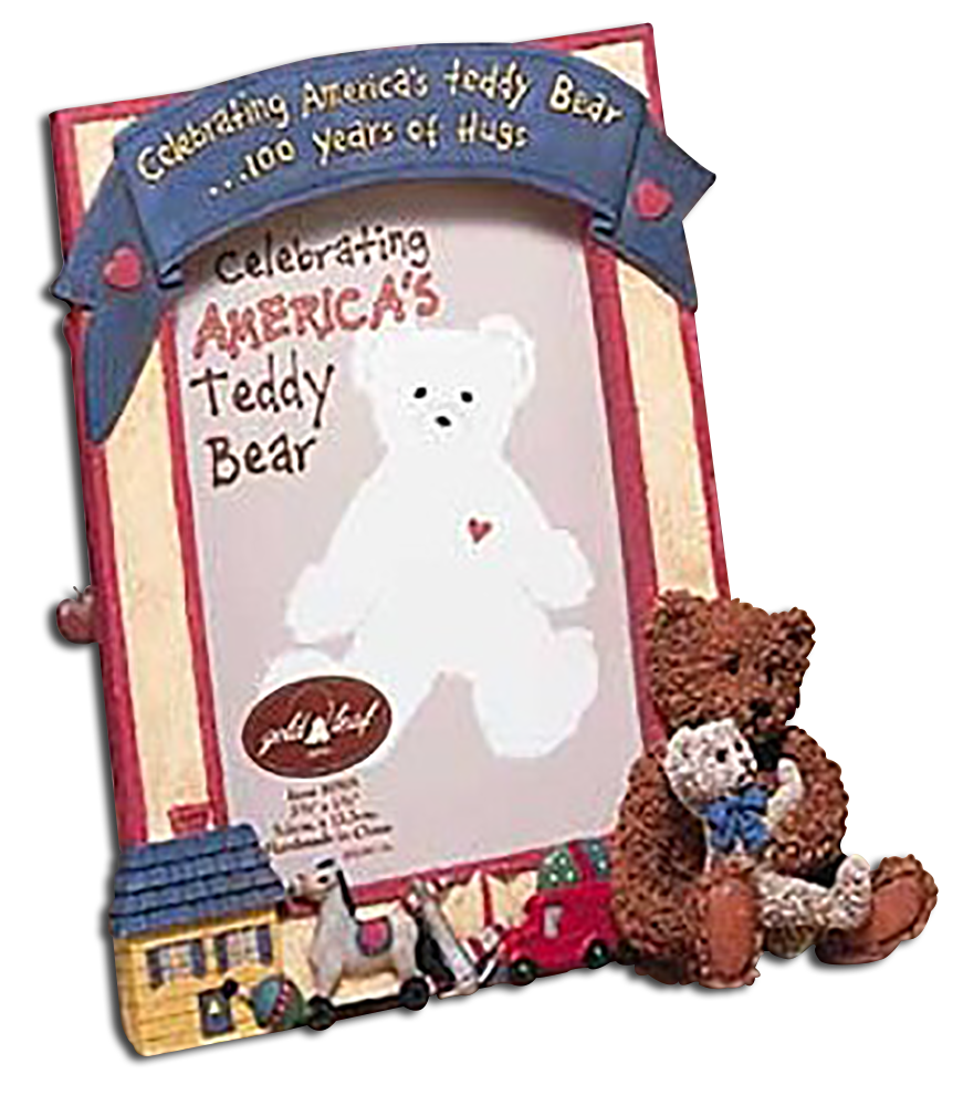 Celebrating America's Teddy Bears with these adroable cold cast resin Patriotic Teddy Bear Picture Frames by Gund!