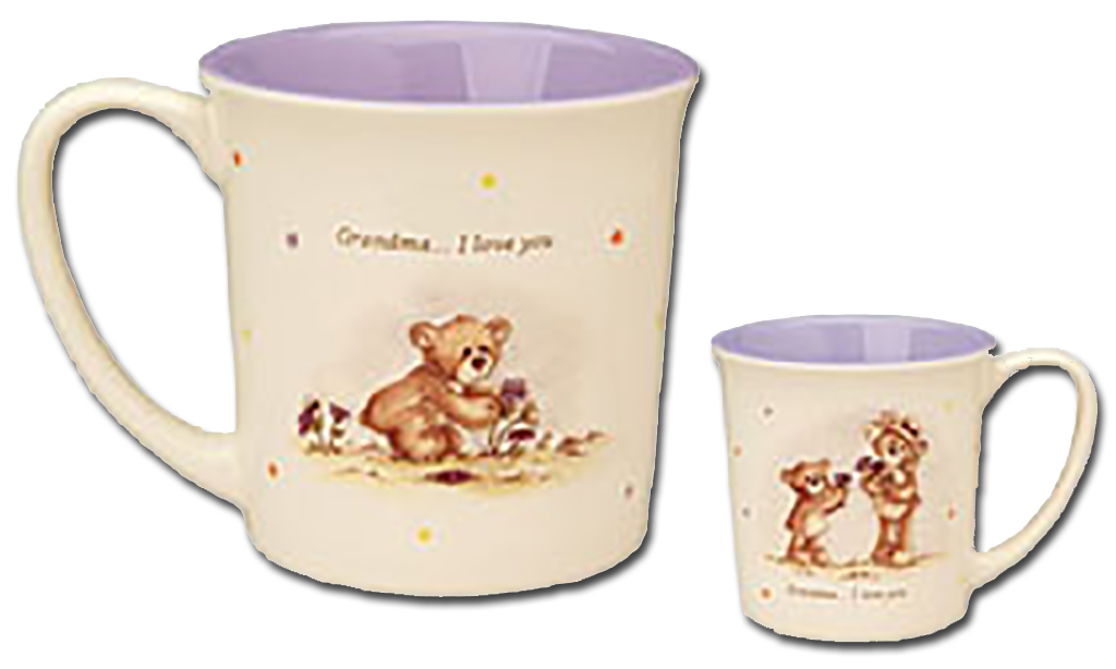 Gund's adorable Teddy Bear Ceramic Mugs with Thinking of You Wishes for Mother's Day just for Grandma!