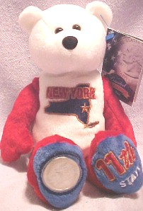Find the State Quarter Teddy Bears released in 2001: Kentucky, Vermont, Rhode Island, and North Carolina.