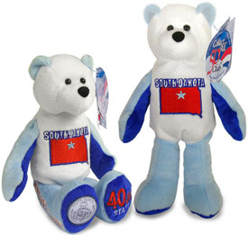 Find the State Quarter Teddy Bears released in 2006: Neveda, Nebraska, Colorado, North Dakota and South Dakota.