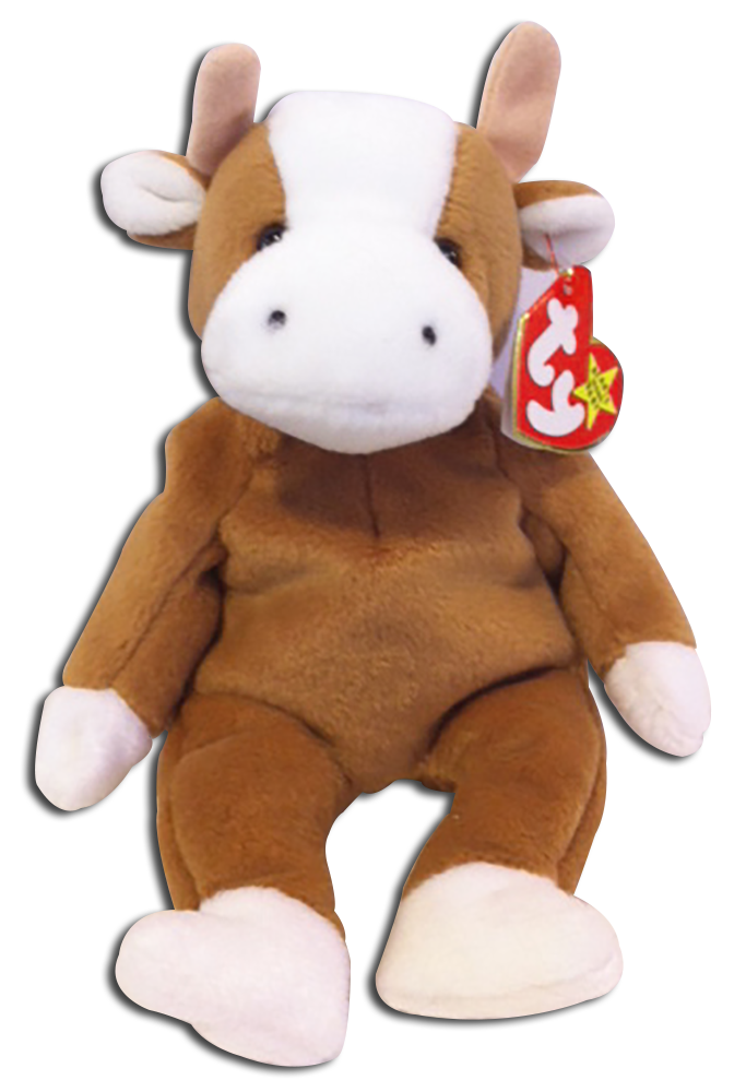 TY Beanie Babies are adorable little Farm Animals. Bessie the Cow, Daisy the Cow, Derby the Horse, Fleece the Lamb, Snort the Bull, Squealer the Pig and Strut the Rooser are just full of beans.