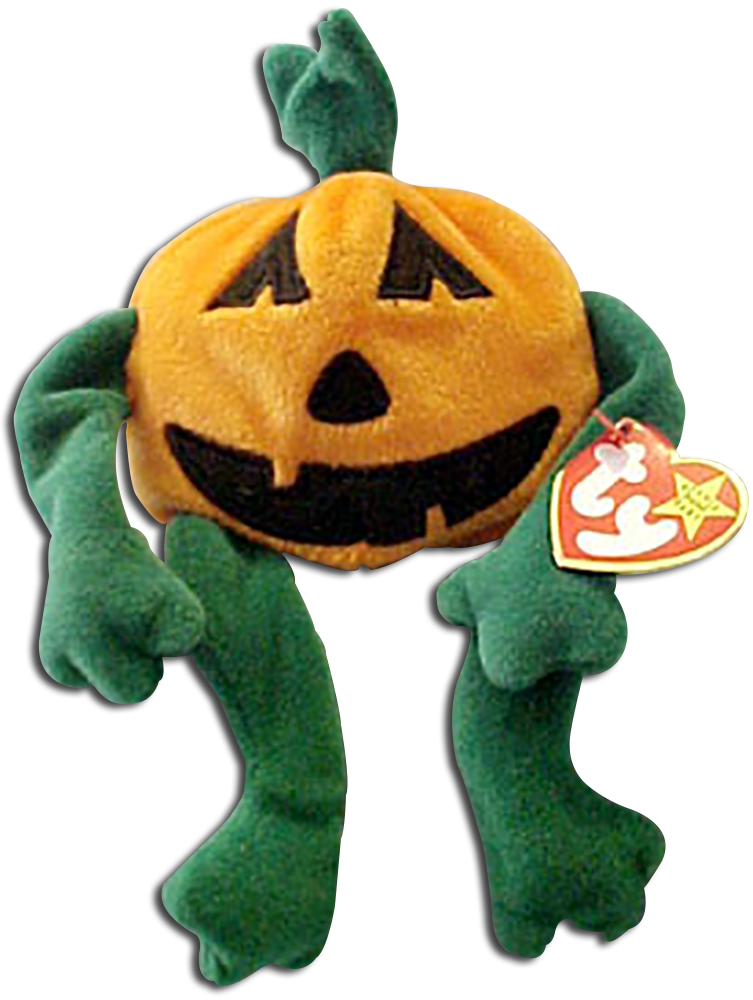 TY Beanie Babies for Halloween are adorable Halloween jack o lanterns and cute ghosts. All are made from a soft plush fabric and perfect for a Halloween gift.