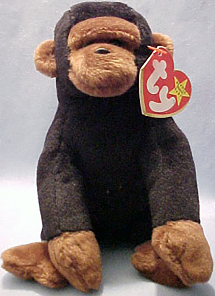 TY Beanie Babies are adorable Monkeys full of beans.