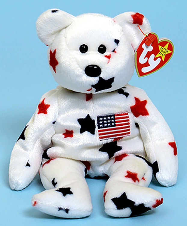 A large selection of older TY Beanie Babies from Blizzard the White Bengal Tiger to Wallace the Teddy Bear.