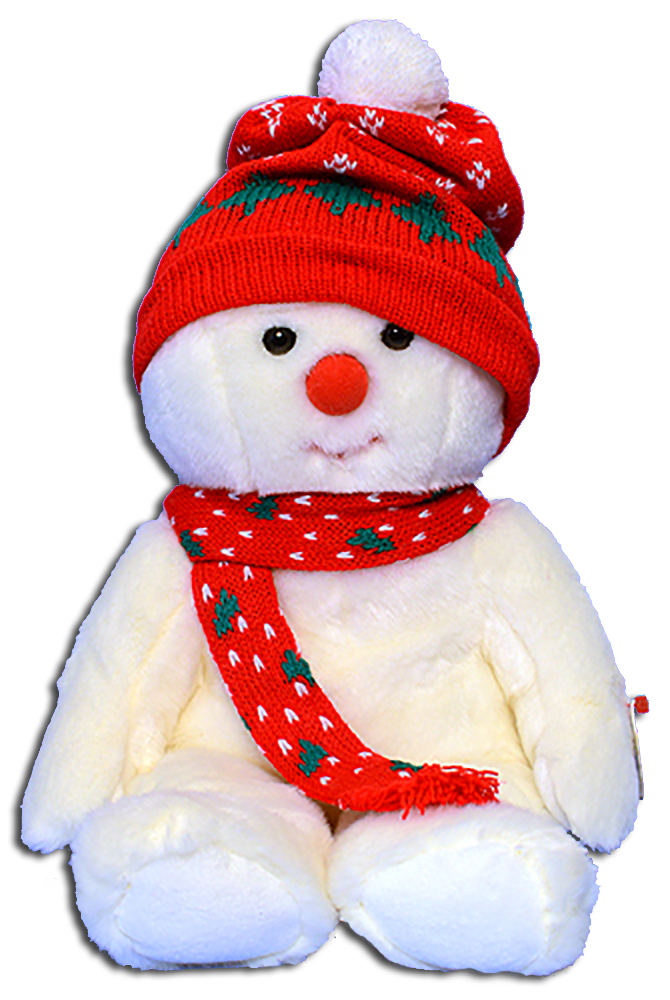 Cute adorable TY Beanie Buddies Snowboy the Plush Snowman all dressed for winter!