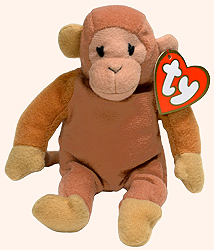The adorable monkey Bongo is a light beige McDonalds Teenie Beanie Babies Monkey. Introduced in 1998 in the McDonalds' Happy Meals!