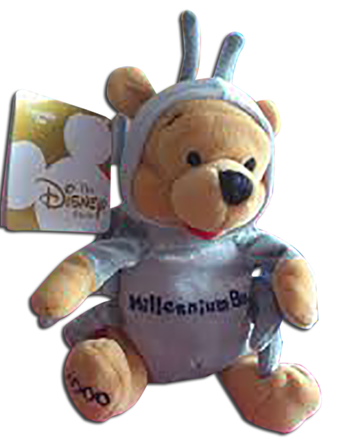 Disney Store Bean Bag Plush Pooh Millennium