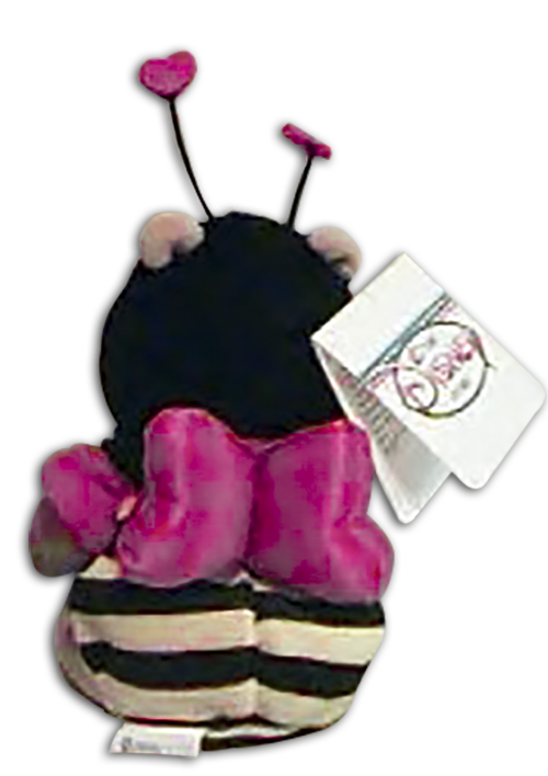 back of Disney Store Plush Bean Bag Pooh Valentines Day 1997